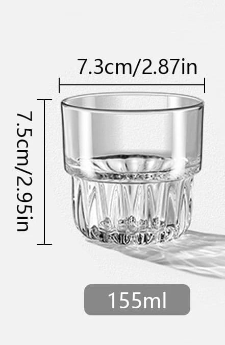 Set 2 Tasses Verre Espresso Nomade - 250ml Cappuccino