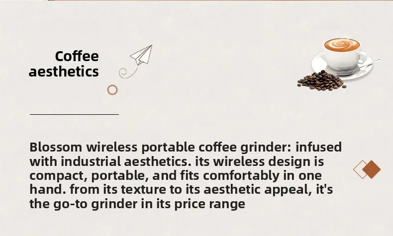 Moulin à Café Électrique Nomade - USB-C Rechargeable Silencieux