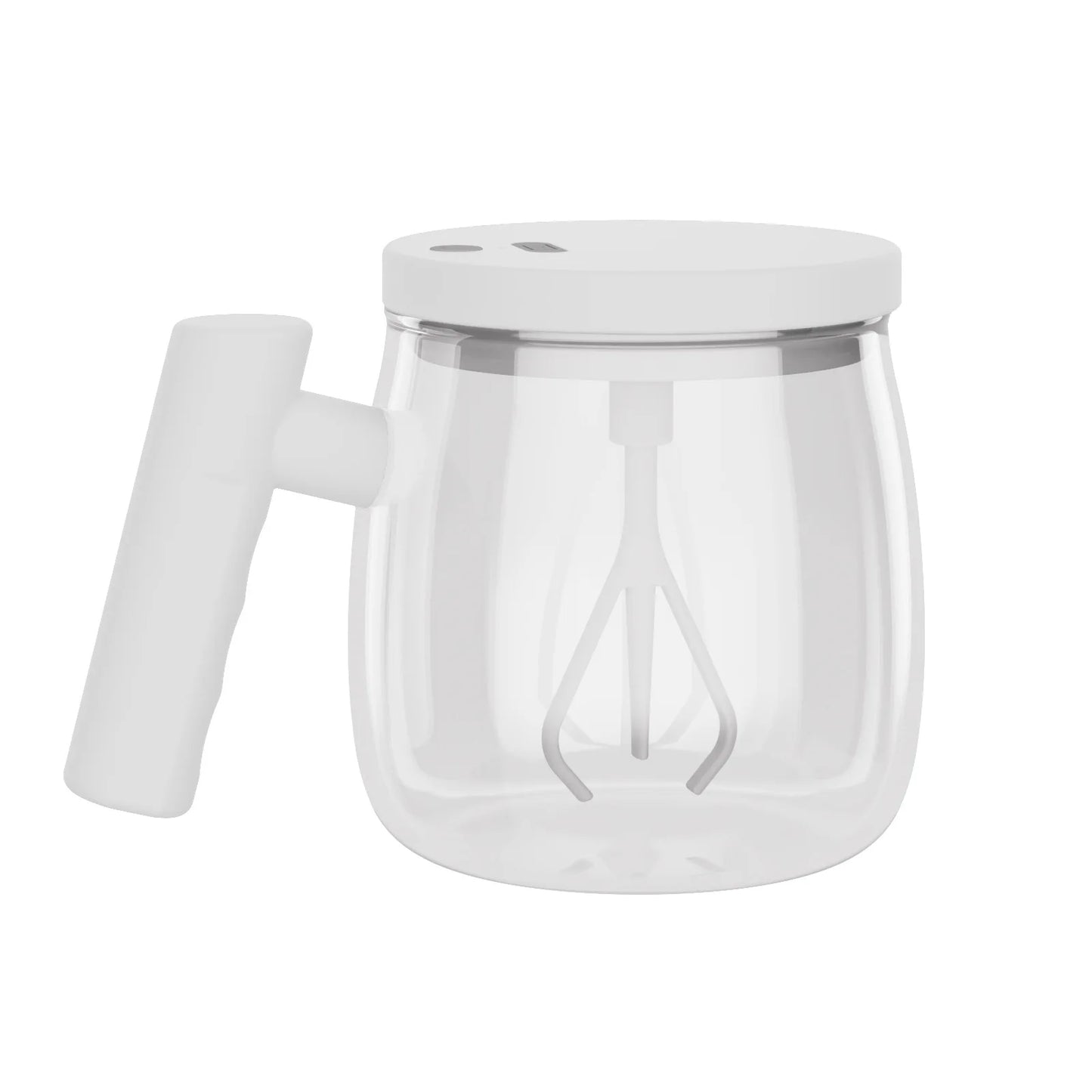 400ML Glass Electric Self-stirring Coffee Mug with Handles High-Speed Mixing Mug for Coffee Milk Tea Rechargeable Cup For Home