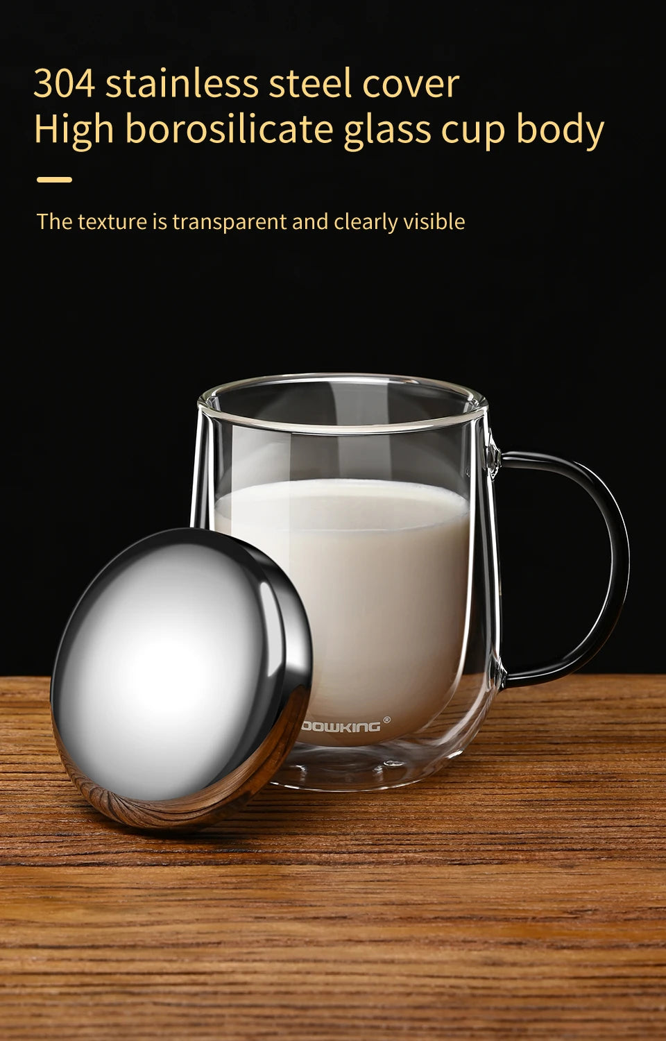 Tasse Verre Nomade Double Paroi - 350ml Borosilicate Premium