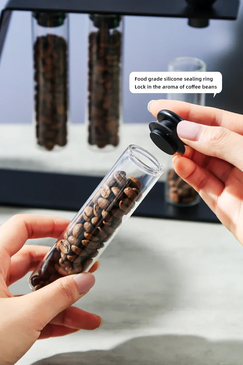 Système Stockage Magnétique Nomade - 12 Tubes Verre Café