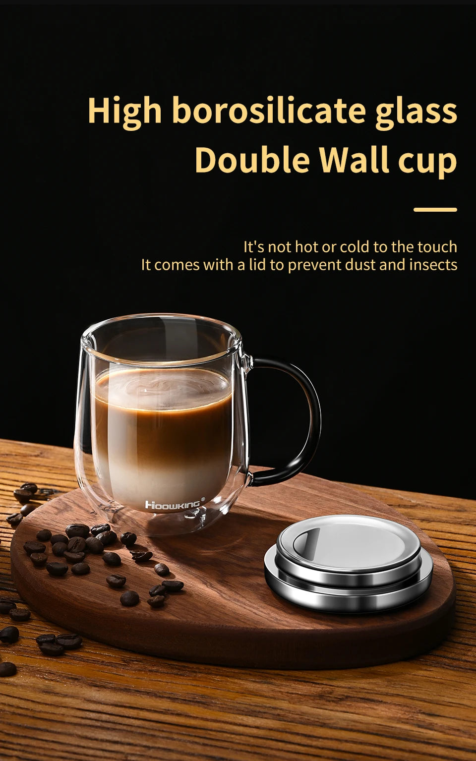 Tasse Verre Nomade Double Paroi - 350ml Borosilicate Premium