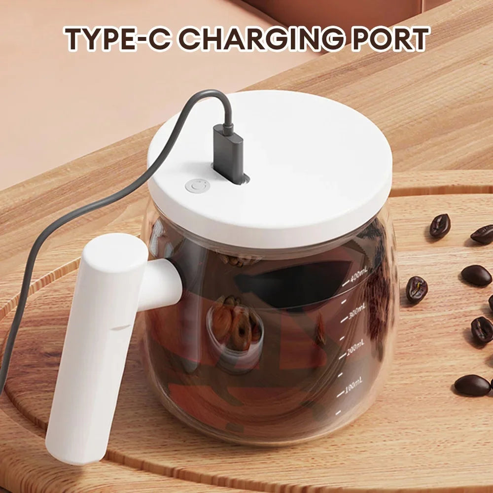 Electric Mixing Cups for Drinks Self Stirring Coffee Cup Portable Glass Mug Automatic Mix Cup for Juice Milk Milk Tea Soy Milk