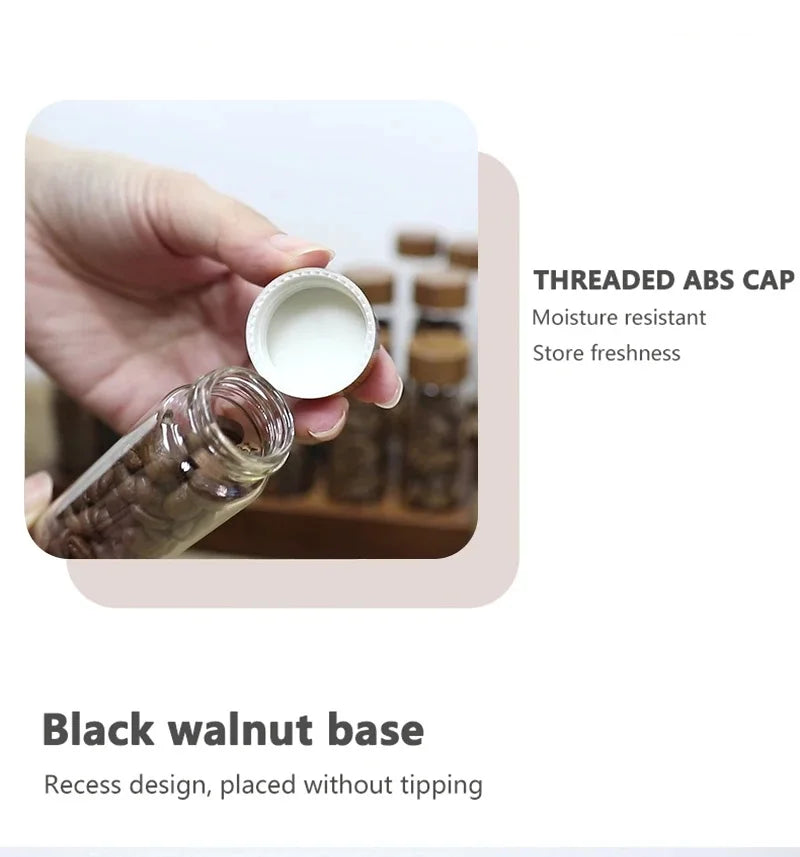 Système Stockage Café Nomade - 12 Tubes Verre Premium