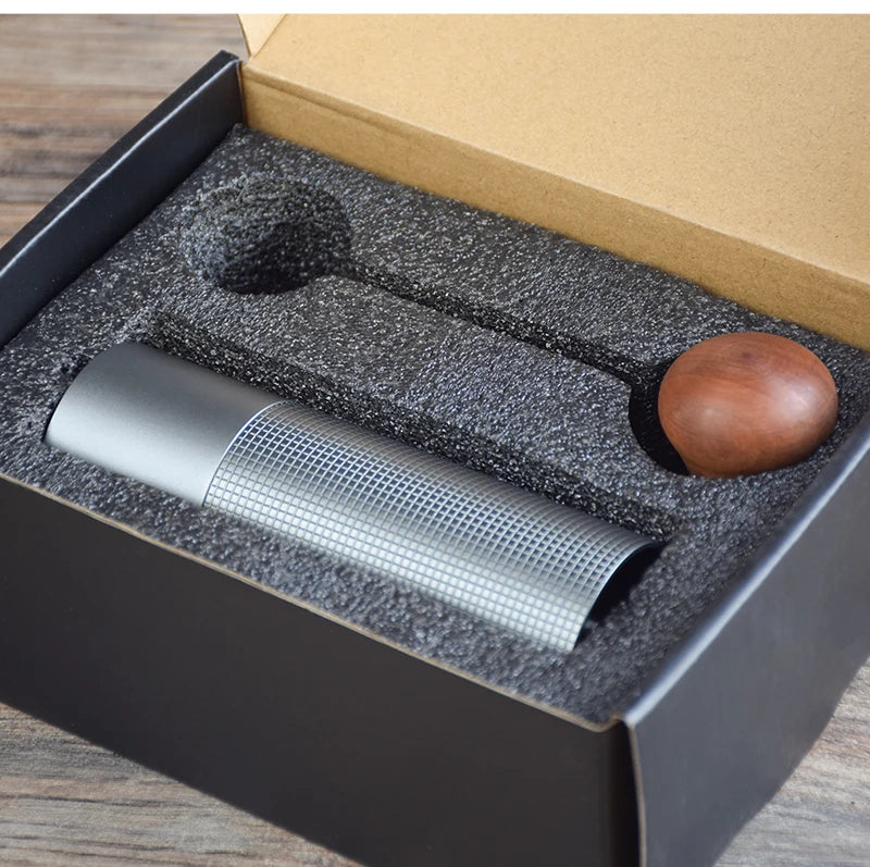 Professional Manual Coffee Grinder Upgrade All-metal Body  Anti-slip Design Portable Grinder Burr Inside