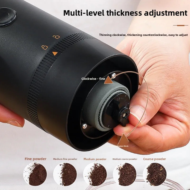 Moulin à Café Électrique Nomade - USB-C Rechargeable Silencieux