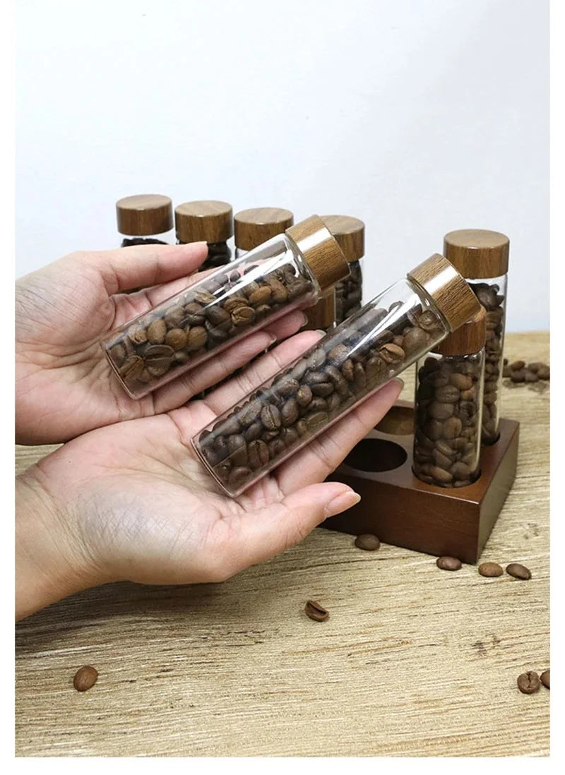 Système Stockage Café Nomade - 12 Tubes Verre Premium