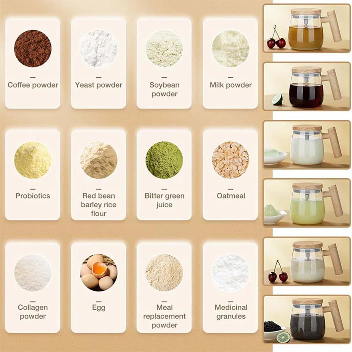 Mug Électrique Auto-Mélangeur 400ml - Café Parfait en Un Clic