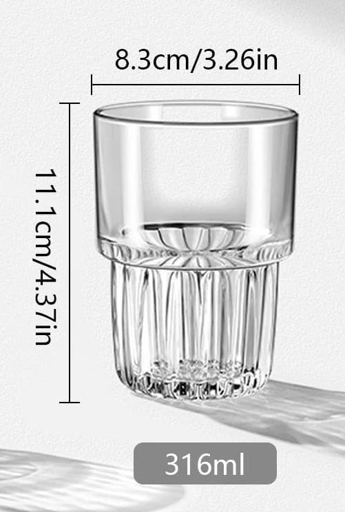 Set 2 Tasses Verre Espresso Nomade - 250ml Cappuccino