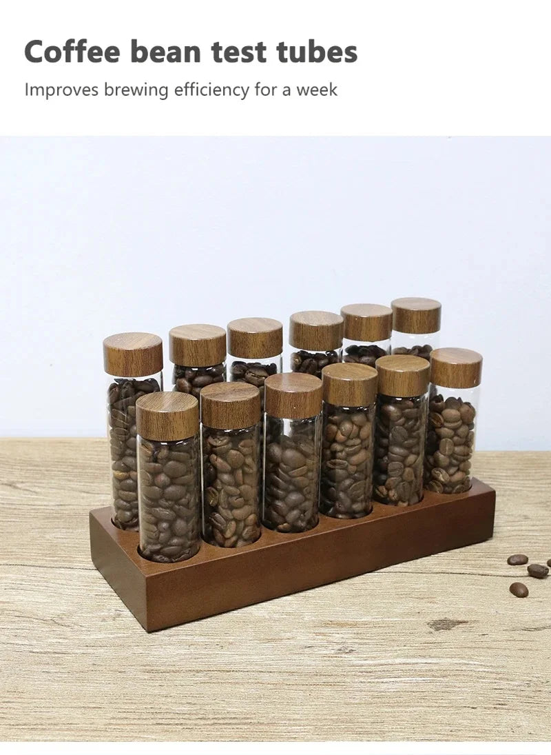 Système Stockage Café Nomade - 12 Tubes Verre Premium