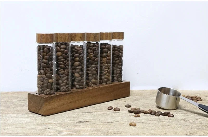 Système Stockage Café Nomade - 12 Tubes Verre Premium