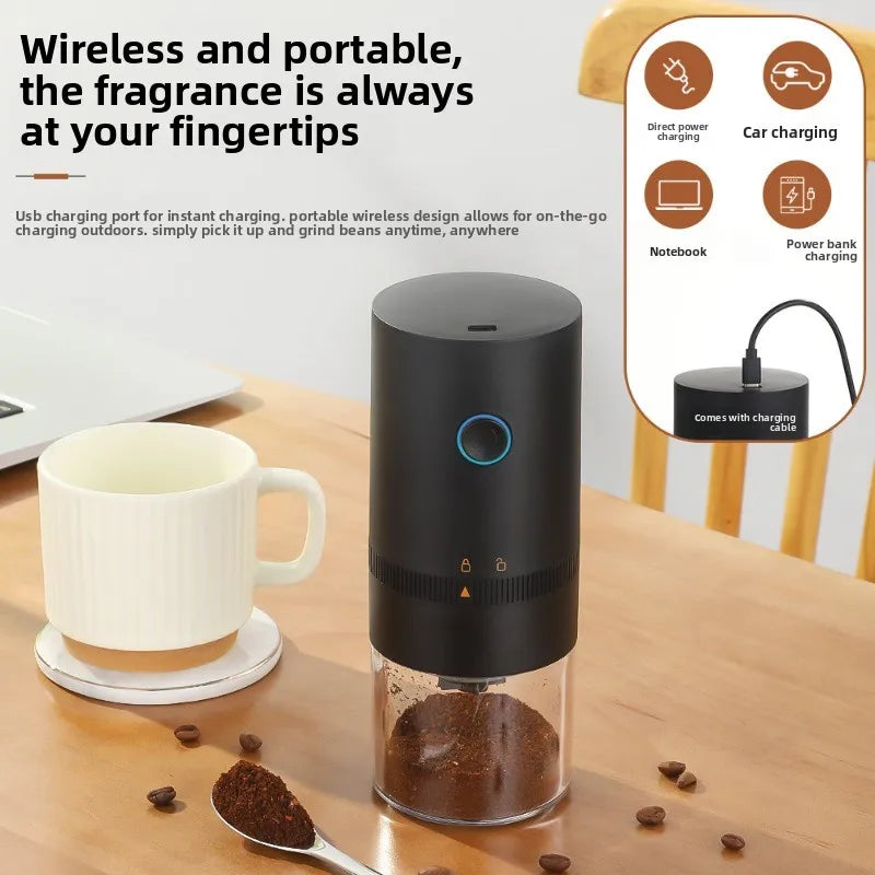 Moulin à Café Électrique Nomade - USB-C Rechargeable Silencieux
