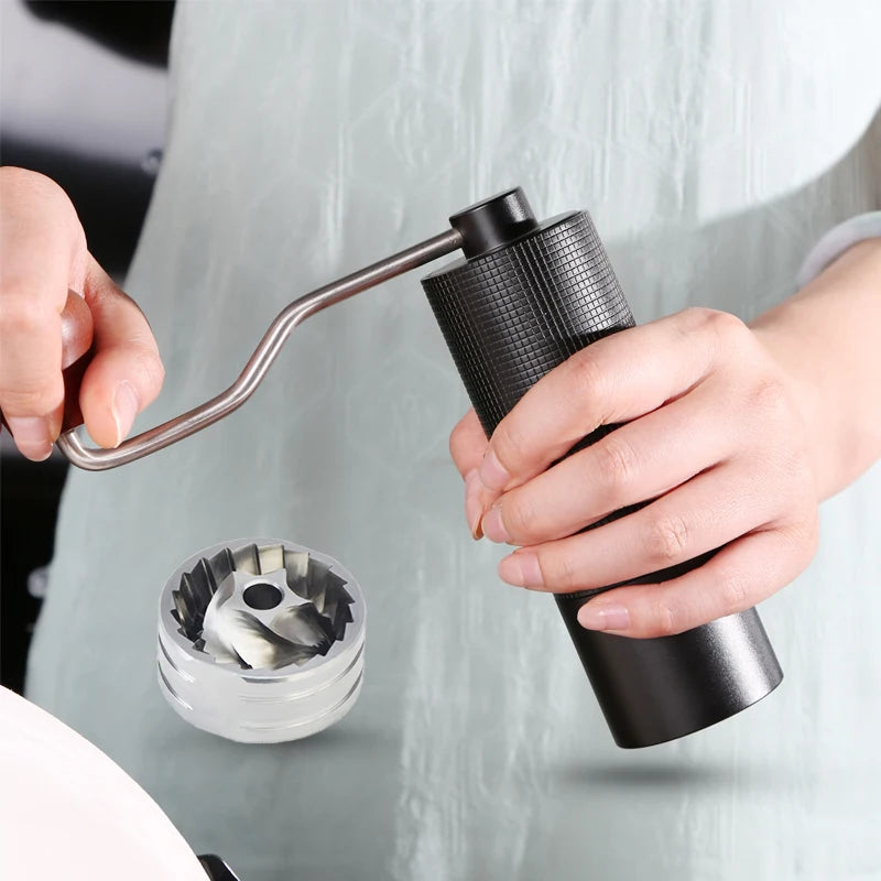 Professional Manual Coffee Grinder Upgrade All-metal Body  Anti-slip Design Portable Grinder Burr Inside