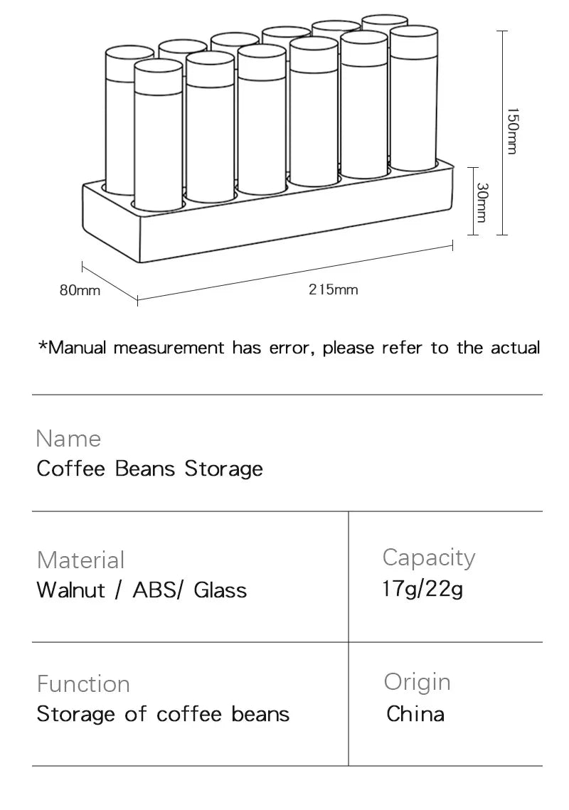 Système Stockage Café Nomade - 12 Tubes Verre Premium