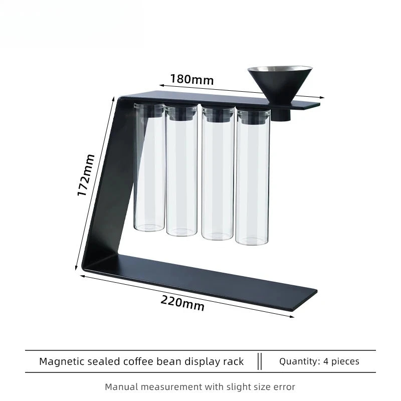 Système Stockage Magnétique Nomade - 12 Tubes Verre Café