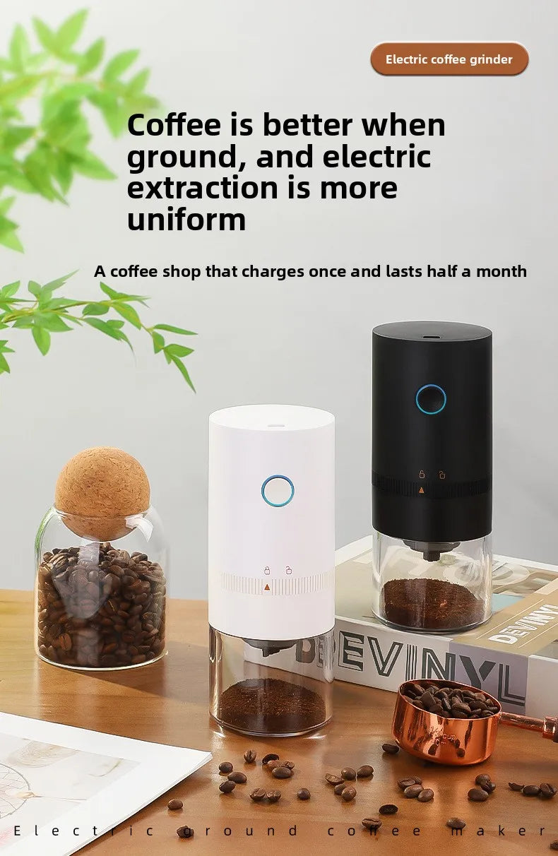 Moulin à Café Électrique Nomade - USB-C Rechargeable Silencieux