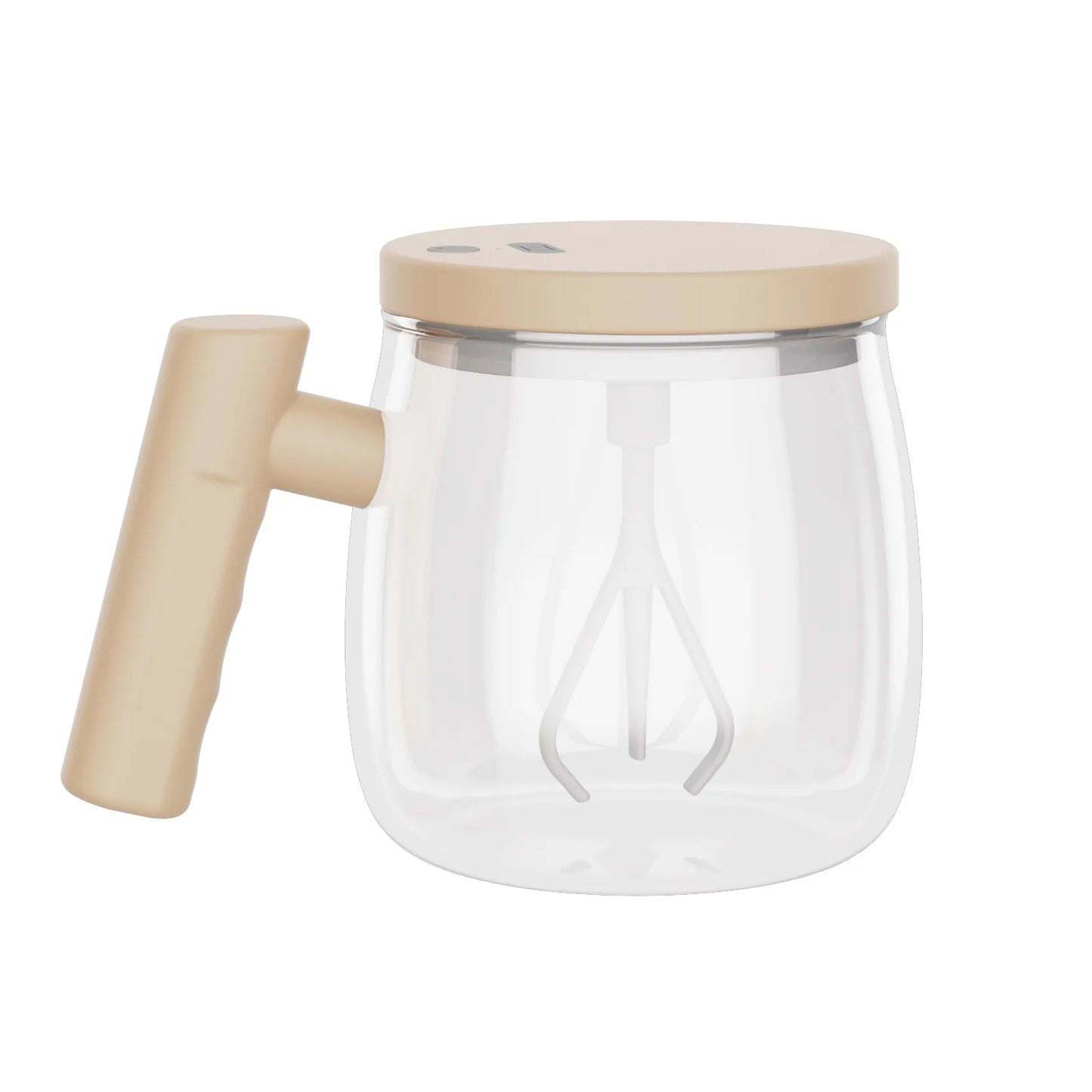 400ML Glass Electric Self-stirring Coffee Mug with Handles High-Speed Mixing Mug for Coffee Milk Tea Rechargeable Cup For Home