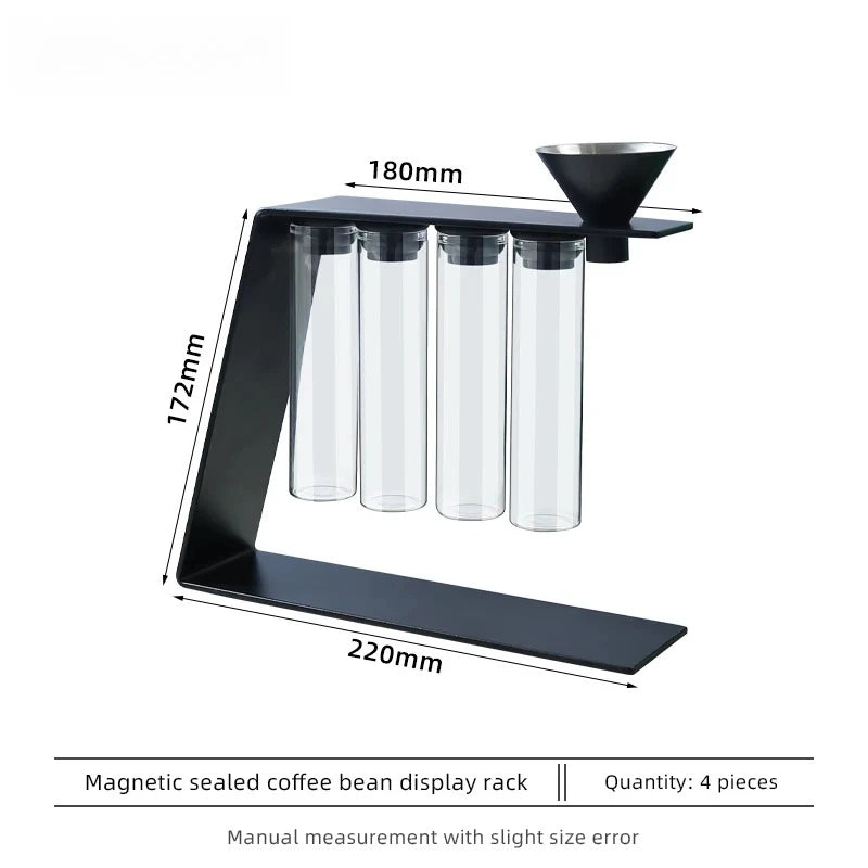 Système Stockage Magnétique Nomade - 12 Tubes Verre Café