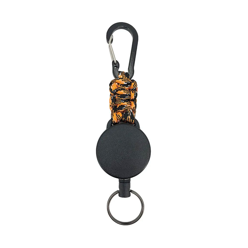 Retractable Keychain Anti-Theft Badge Reel Carabiner Hook Outdoor Portable Key Chain Key Holder Ring Hiking Accessories Keyring