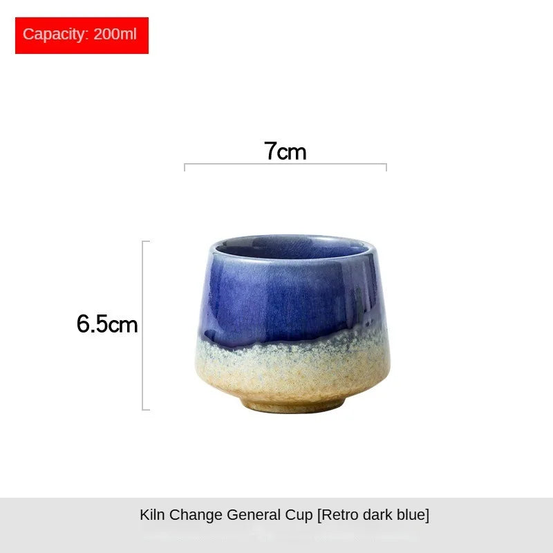 200ML Retro Ceramic Cup Coarse Pottery Coffee Mug Household Office Afternoon Tea Cups Wine Mug Water Mugs Drinkware Gift