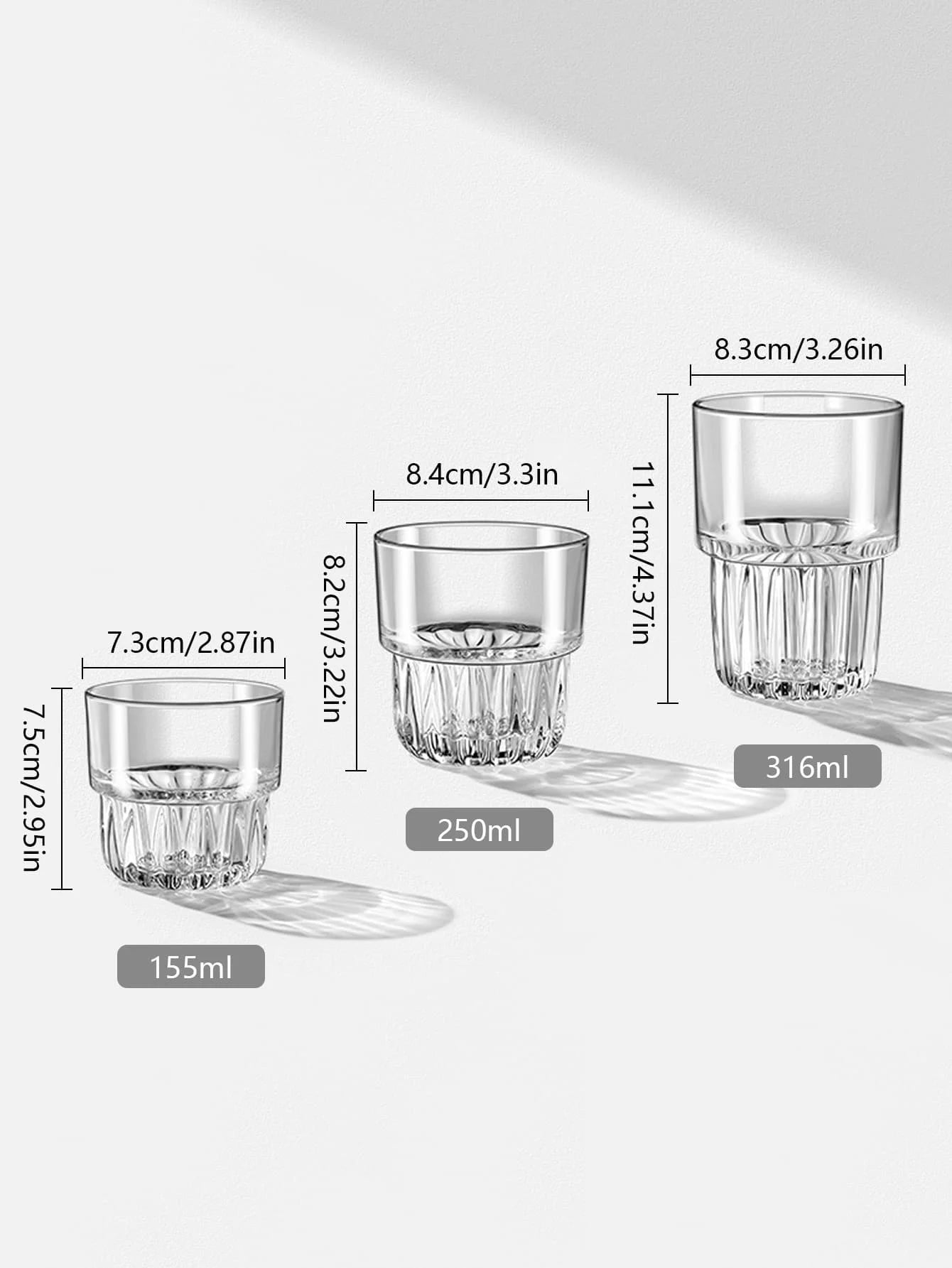 Set 2 Tasses Verre Espresso Nomade - 250ml Cappuccino