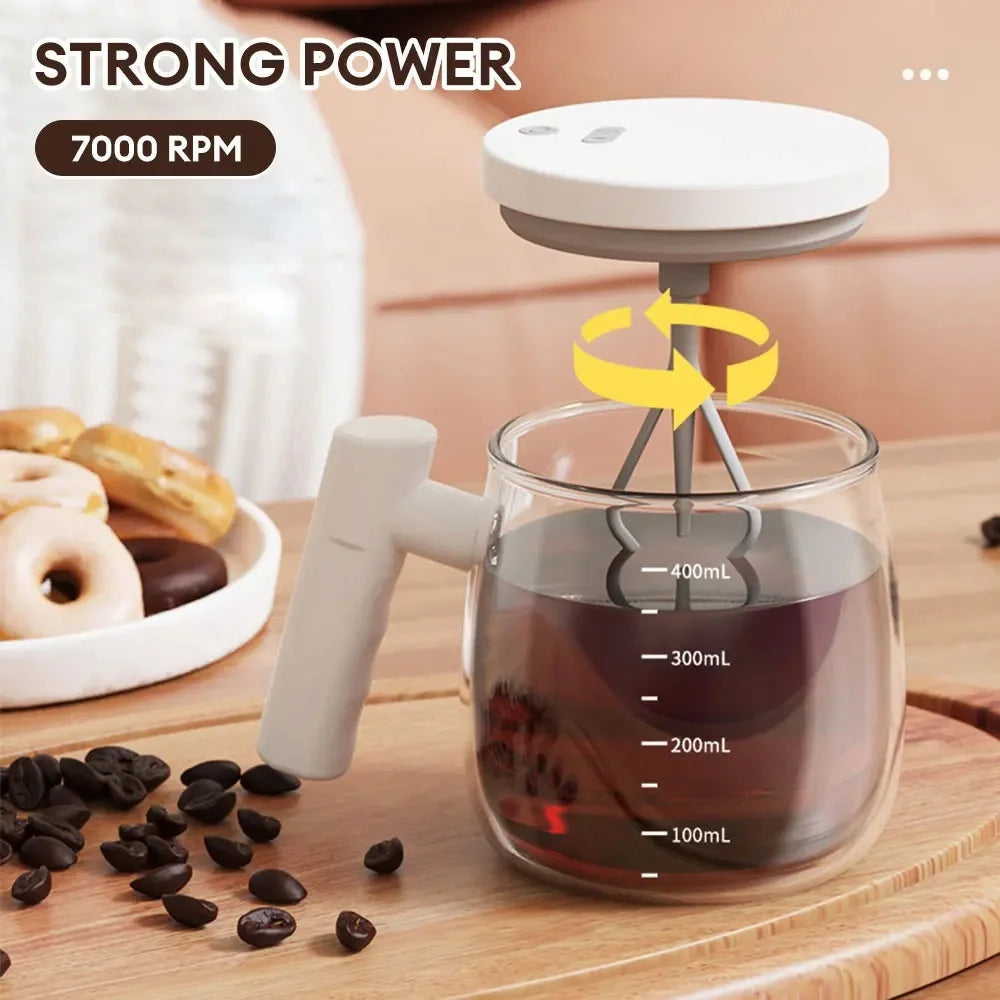 Electric Mixing Cups for Drinks Self Stirring Coffee Cup Portable Glass Mug Automatic Mix Cup for Juice Milk Milk Tea Soy Milk