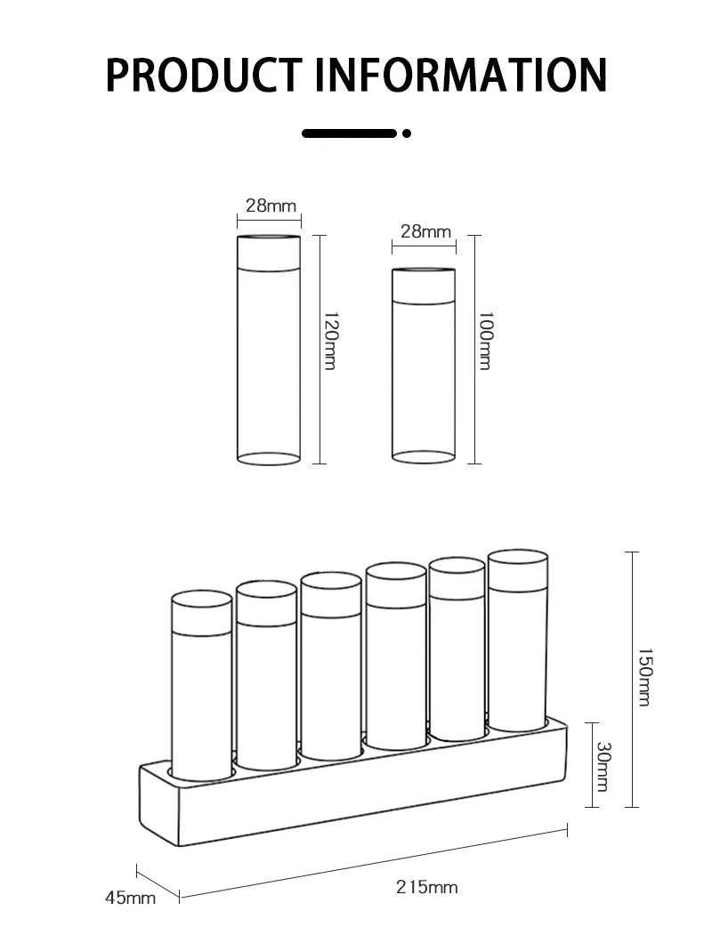 Système Stockage Café Nomade - 12 Tubes Verre Premium