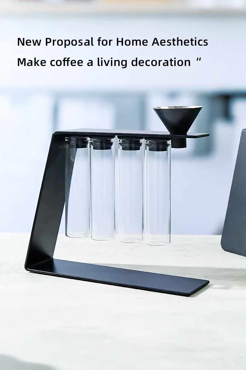 Système Stockage Magnétique Nomade - 12 Tubes Verre Café