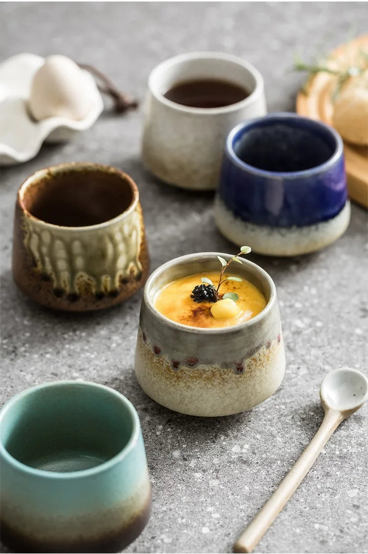 200ML Retro Ceramic Cup Coarse Pottery Coffee Mug Household Office Afternoon Tea Cups Wine Mug Water Mugs Drinkware Gift