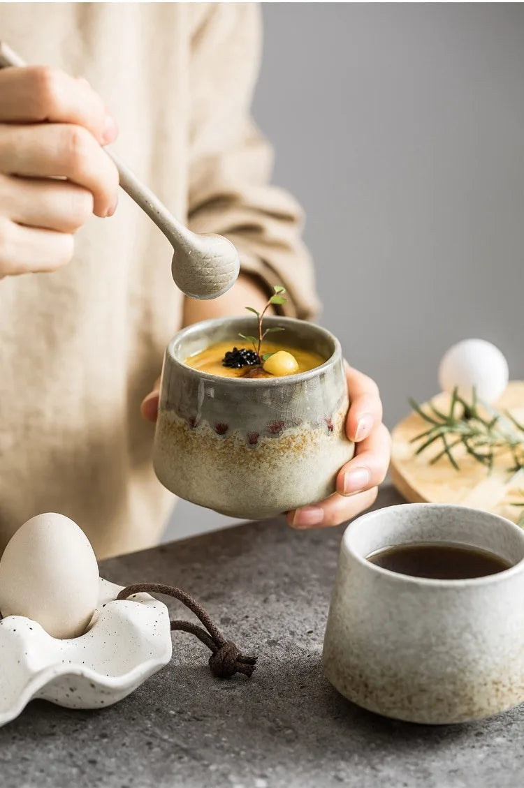 200ML Retro Ceramic Cup Coarse Pottery Coffee Mug Household Office Afternoon Tea Cups Wine Mug Water Mugs Drinkware Gift