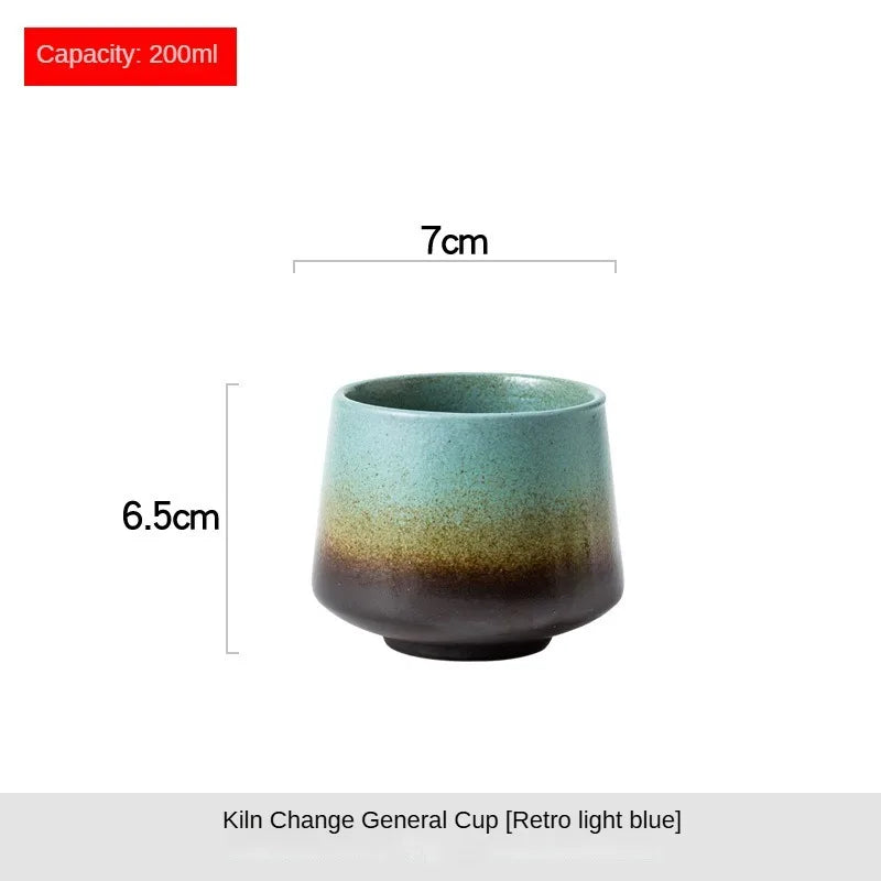 200ML Retro Ceramic Cup Coarse Pottery Coffee Mug Household Office Afternoon Tea Cups Wine Mug Water Mugs Drinkware Gift