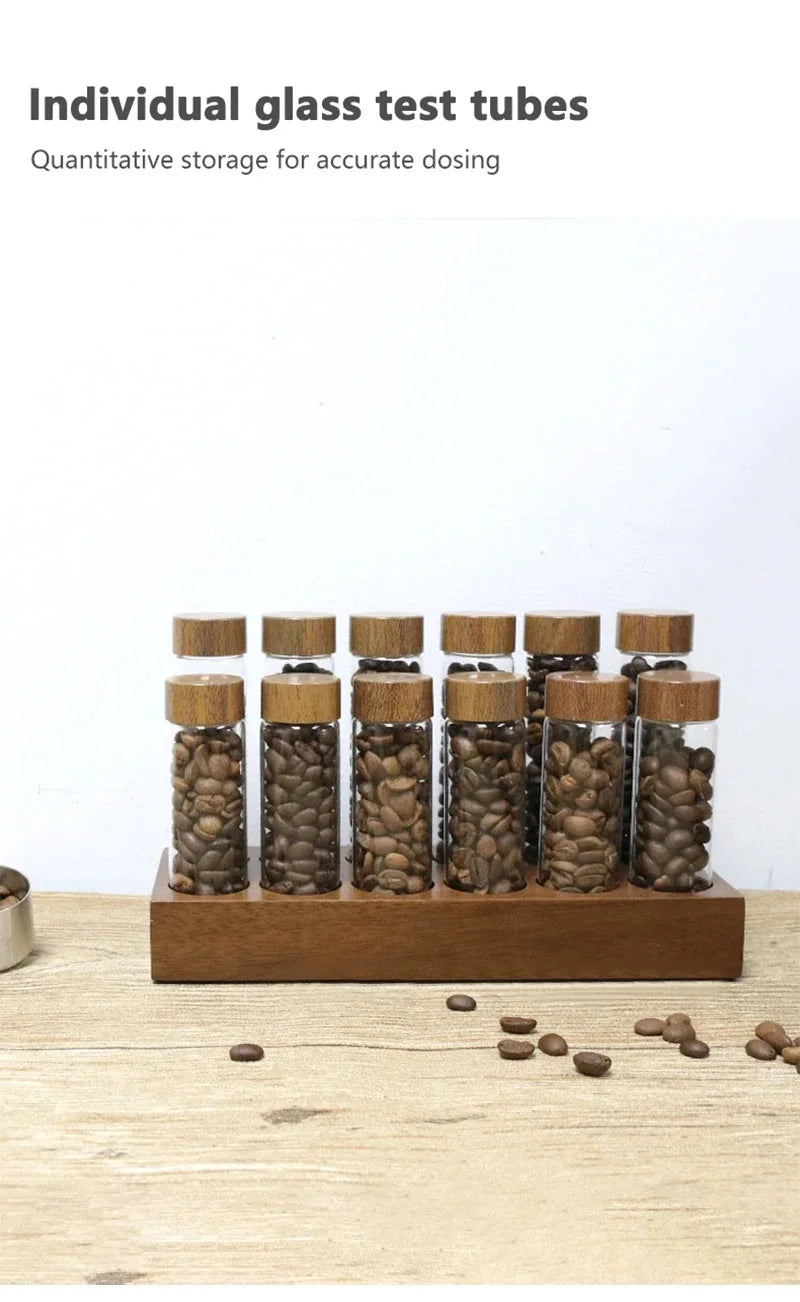 Système Stockage Café Nomade - 12 Tubes Verre Premium